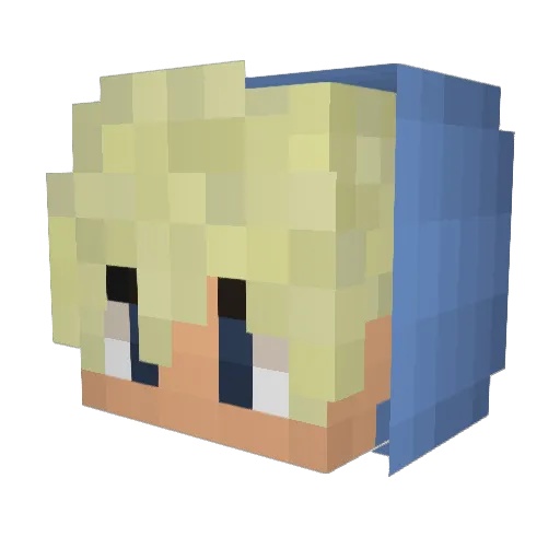 szymikoxu Minecraft avatar head, 3D render