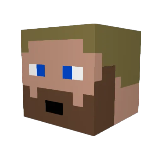 szymmek_ Minecraft avatar head, 3D render