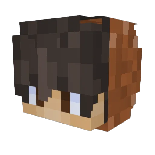 szymonkrol Minecraft avatar head, 3D render