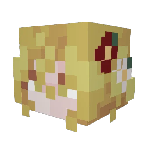 t0m1t Minecraft avatar head, 3D render