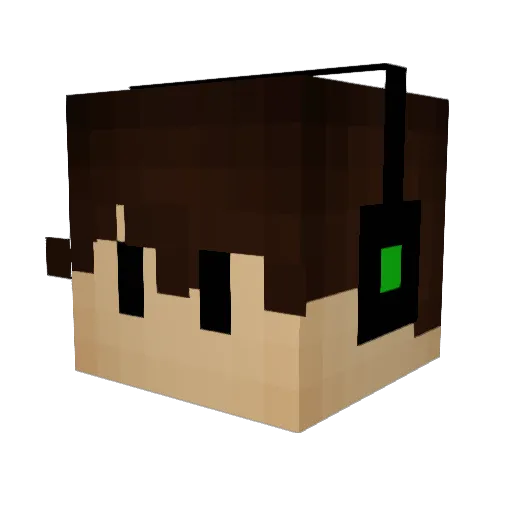t0pit Minecraft avatar head, 3D render