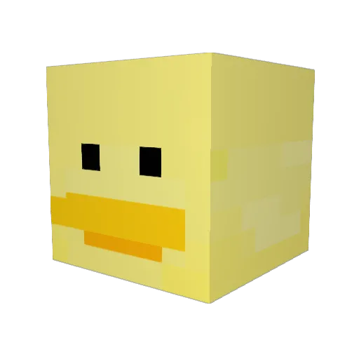 t0up Minecraft avatar head, 3D render