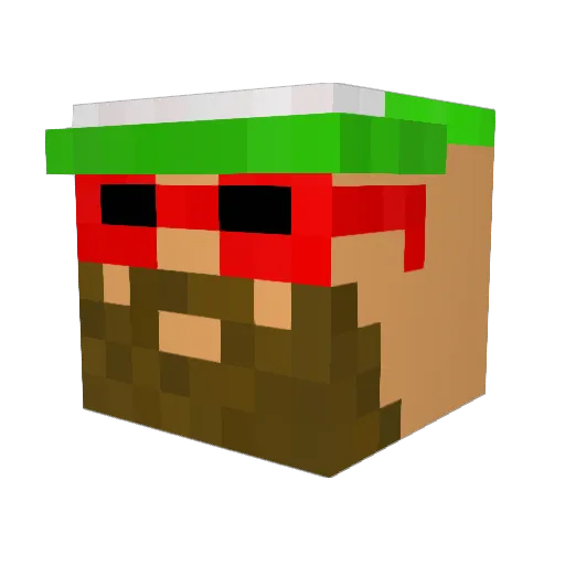 t0xin1 Minecraft avatar head, 3D render
