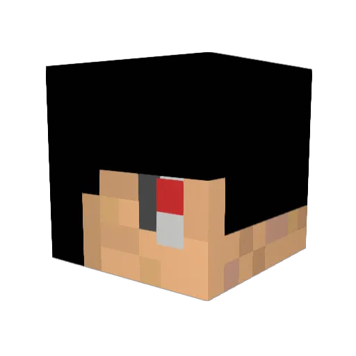 t10en Minecraft avatar head, 3D render
