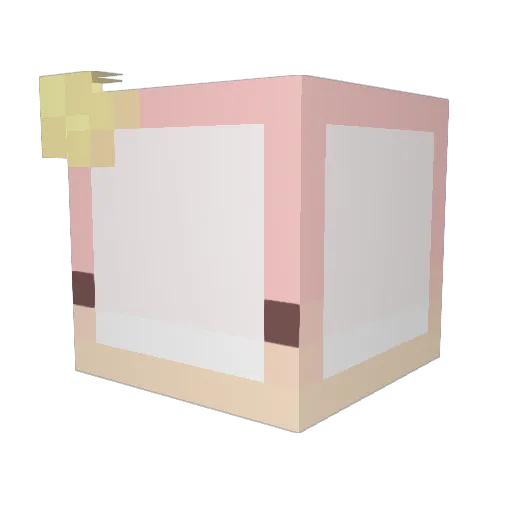 t1230 Minecraft avatar head, 3D render