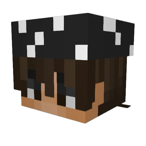 t1ia Minecraft avatar head, 3D render