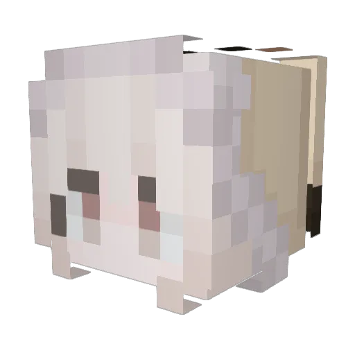 t1na Minecraft avatar head, 3D render