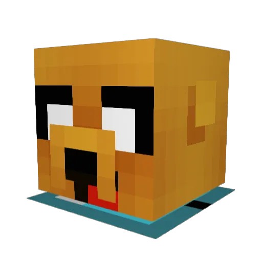 t2014dog Minecraft avatar head, 3D render