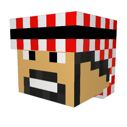 t292 Minecraft avatar head, 3D render