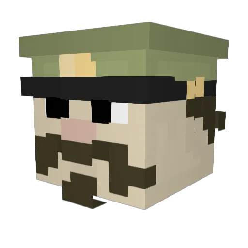 t2dd Minecraft avatar head, 3D render