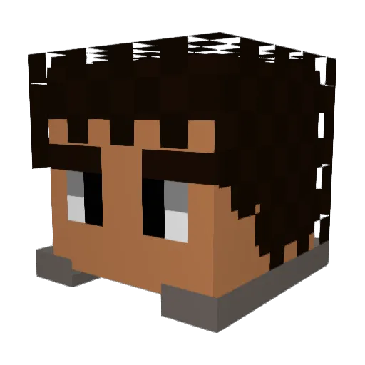 t33hf Minecraft avatar head, 3D render