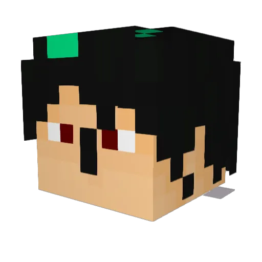 t353he Minecraft avatar head, 3D render