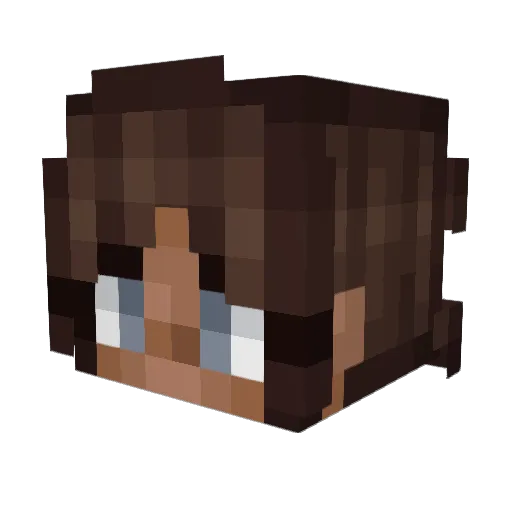 t3cxh Minecraft avatar head, 3D render