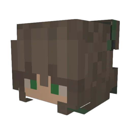 t3l3vis3d Minecraft avatar head, 3D render