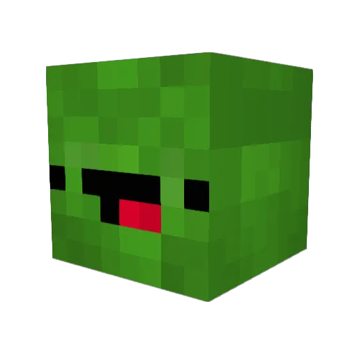t4eM Minecraft avatar head, 3D render