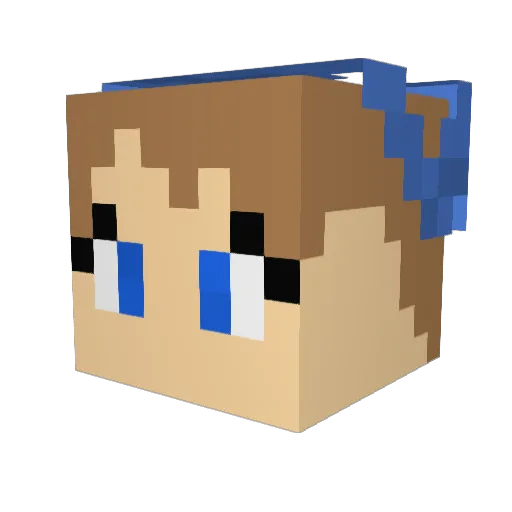 t56743 Minecraft avatar head, 3D render