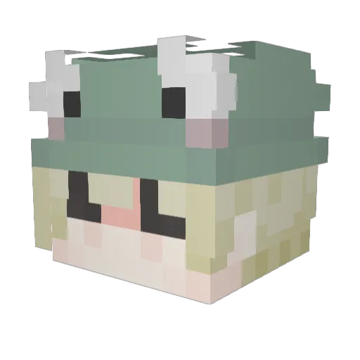 t5ukimi_ Minecraft avatar head, 3D render