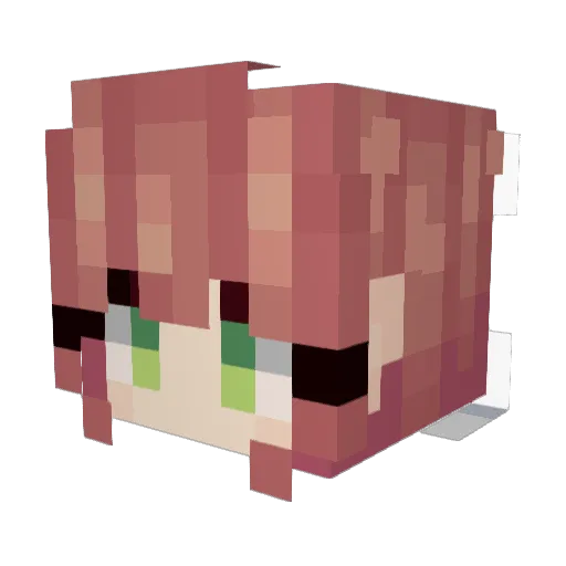 t6qr Minecraft avatar head, 3D render
