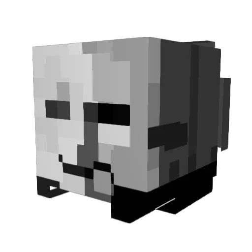 t7di Minecraft avatar head, 3D render
