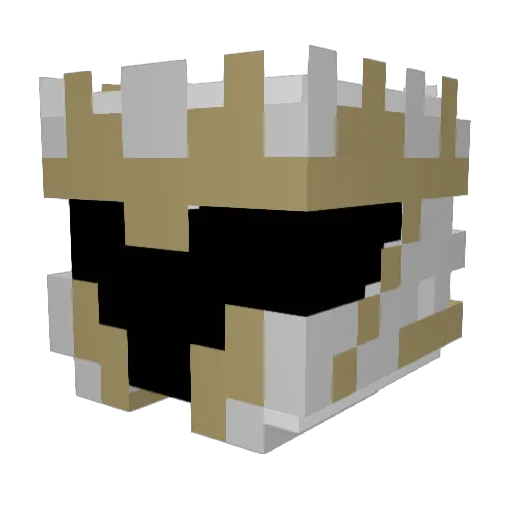 tComandante Minecraft avatar head, 3D render