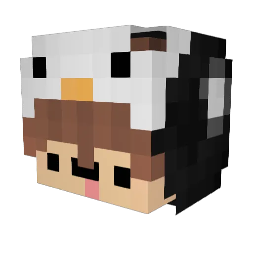 tEnTeX Minecraft avatar head, 3D render