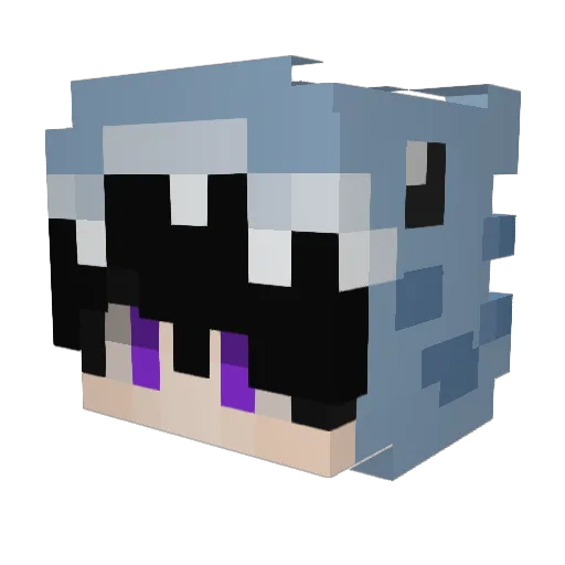 tExTi1E Minecraft avatar head, 3D render