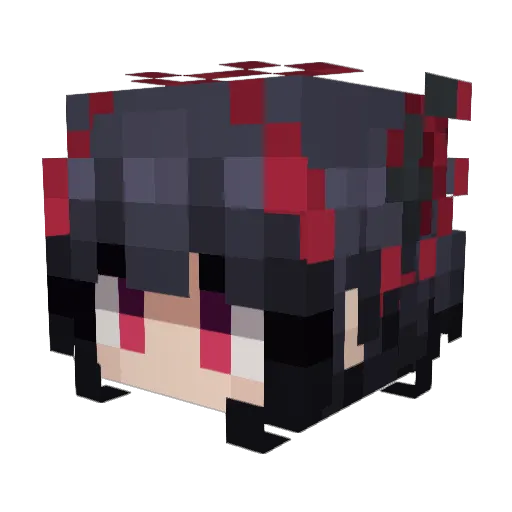 t_80_bvm1 Minecraft avatar head, 3D render