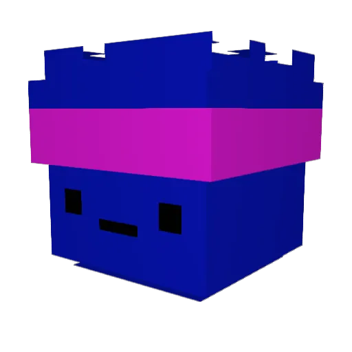 t_b_ Minecraft avatar head, 3D render