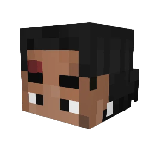 t_kr0 Minecraft avatar head, 3D render