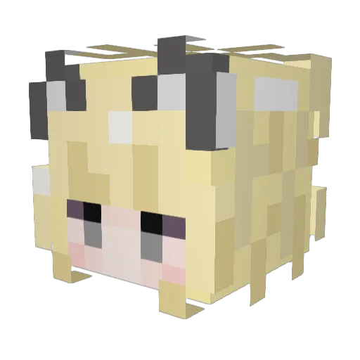 t_mikage Minecraft avatar head, 3D render