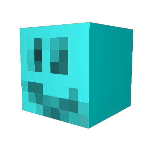 t_mono1 Minecraft avatar head, 3D render