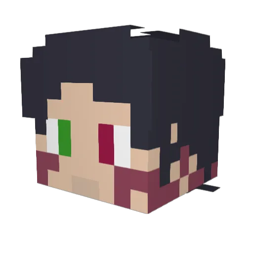 t_official Minecraft avatar head, 3D render