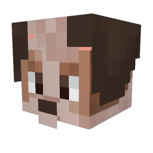 t_r_a_v_ Minecraft avatar head, 3D render