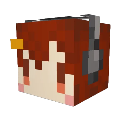 t_sig Minecraft avatar head, 3D render