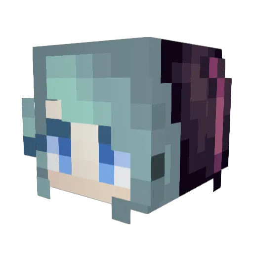 ta9 Minecraft avatar head, 3D render