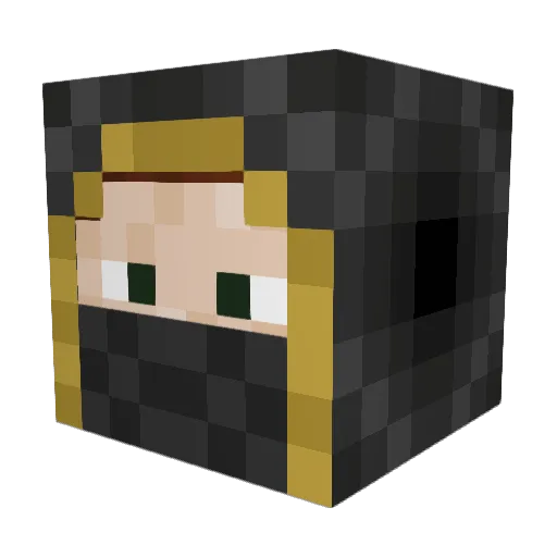 ta9yao Minecraft avatar head, 3D render