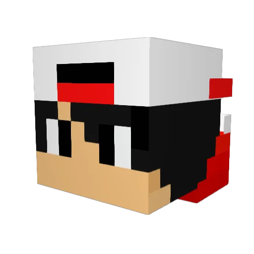 taa800 Minecraft avatar head, 3D render
