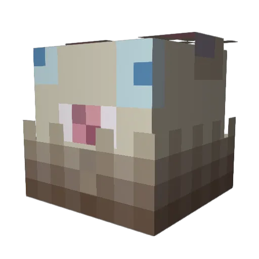 taaa1 Minecraft avatar head, 3D render