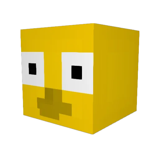 taba35 Minecraft avatar head, 3D render
