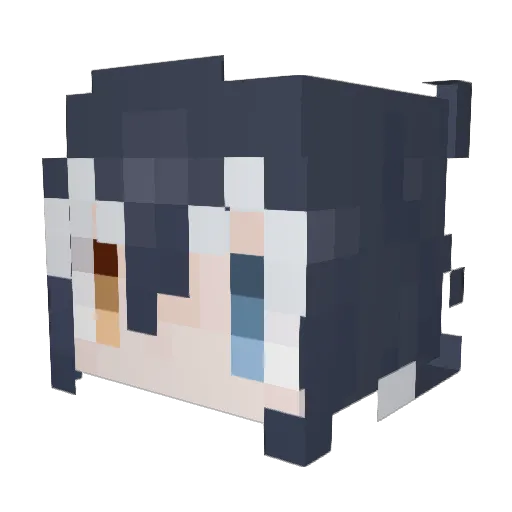 tabane Minecraft avatar head, 3D render