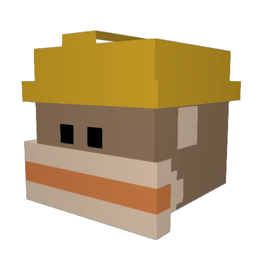 tabbiiiix Minecraft avatar head, 3D render