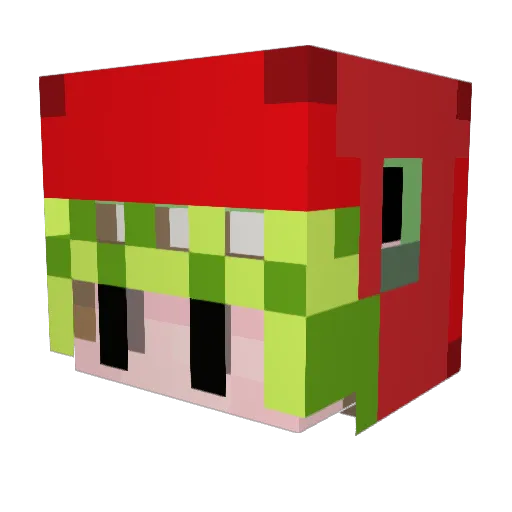 tabeton Minecraft avatar head, 3D render