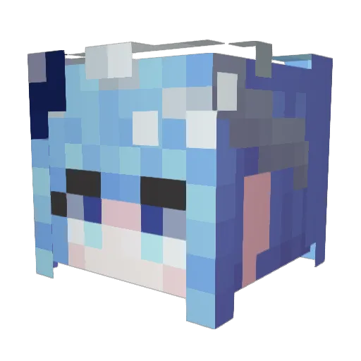 tabi_1uv Minecraft avatar head, 3D render