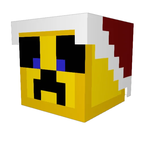 table010 Minecraft avatar head, 3D render