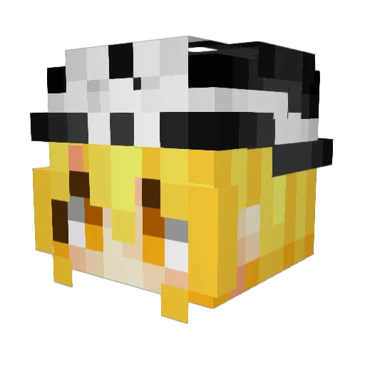 tabohachi Minecraft avatar head, 3D render