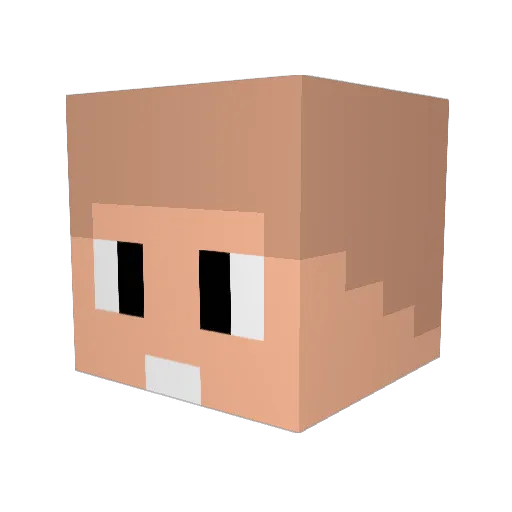 tabonymekasahbi Minecraft avatar head, 3D render