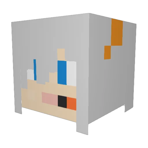 tachiumi Minecraft avatar head, 3D render