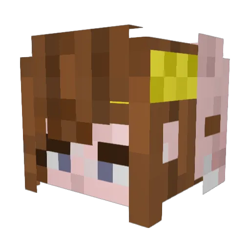 tachtone Minecraft avatar head, 3D render