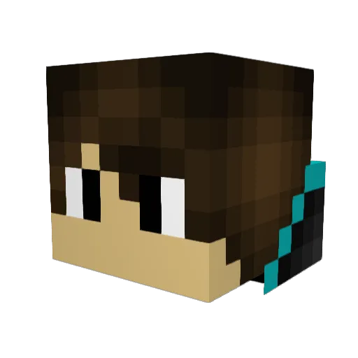 tackme Minecraft avatar head, 3D render