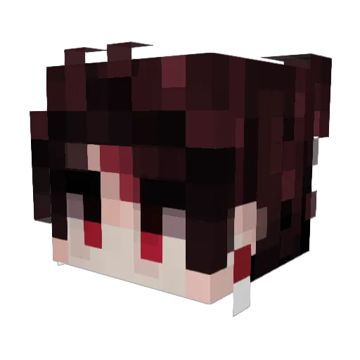 tackyv Minecraft avatar head, 3D render